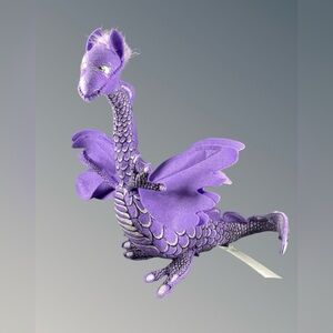 NWT Annalee Collectible Felt Jointed Purple Dragon 12in 2020 Halloween